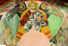 Роспись конхи апсиды. XVI век. Церковь Честного Креста в Агии Ирини.